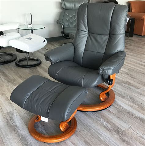 stressless leather chair and ottoman